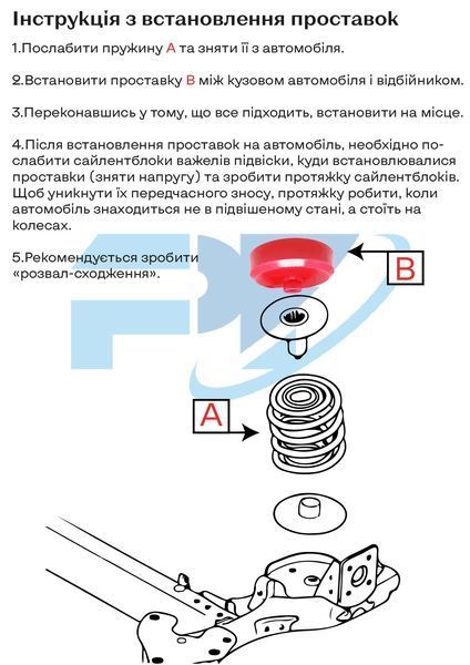 Проставки задние между отбойником и кузовом автомобиля полиуретановые Mercedes-Benz Citan W415 (2012-2021) 30 мм 16030R30-ME01 фото